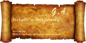 Gulyás Antigoné névjegykártya